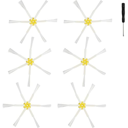 Diansung Accessoires Brosse latérale à 6 coins pour irobot Roomba série 600/700/800/900 614 675 692 677 850 860 865 870 880 885 890 960 981, pièce de Remplacement pour Robots aspirateurs