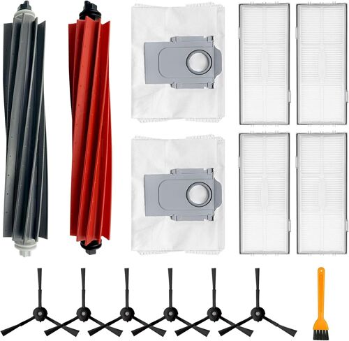 ChicSlick-Kit D'Accessoires Pour Roborock S8+, S8 Pro Ultra Robot Aspirateur Pièces De Rechange, 2 S En Caoutchouc, 2 Sacs À Poussière, 6 S Latérales, 4 Filtres, 1[X450]