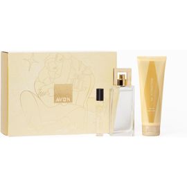 Kalanka-Avon Attraction For Her Coffret Cadeau Trois Pièces Avec Eau De Parfum 50 Ml Lotion Pour Le Corps 125 Ml Et Vaporisateur Pour Sac À Main 10 Ml Dans Une Boîte Cadeau, Notes De Parfum Fruité Et 