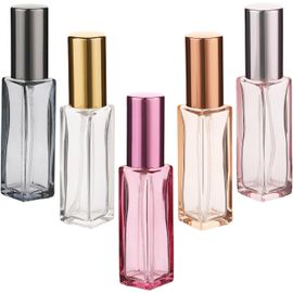 5 Pièces 10 ML Gazon Parfum Flacon Vaporisateur Transparent Atomiseur Rechargeable Petits Contenants De Liquide Vides à Brume Fine Pour Huiles Essentielles