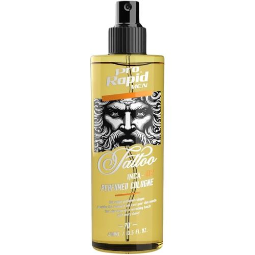Kalanka-Pro Rapid Tattoo Inca - 02 After Shave Perfumed Barber Cologne 400 Ml - Eau De Cologne Après-Rasage Rafraîchissante, Hydratante Et Apaisante - Coiffeur Cologne Polyvalente 