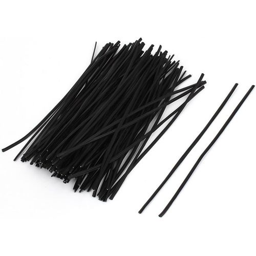 sourcingmap Candy Sacs d'emballage Twist Cable Tie 1.8 mm Largeur 100 pcs Noir
