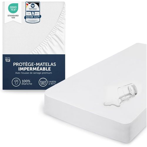 PATA-Protege Matelas matelassé - Protege Matelas 120x190 cm Confortable certifié Oeko-Tex - alèse 120x190 hypoallergénique - protège Matelas imperméable, Silencieux - Standard imperméable
