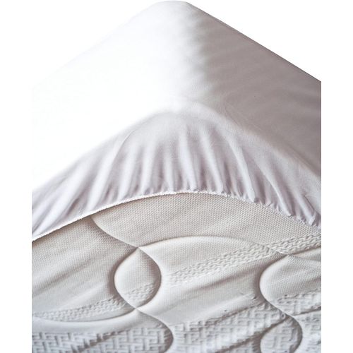 KALANKA-STOF - Protège Matelas - Taille 160x200 cm - 100% Coton - Couleur Blanc - Modèle Hypoallergénique - Linge de Lit - Tissu Respirant - Qualité Exceptionnelle