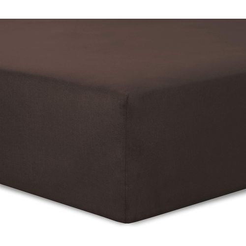 Tianyi-Vision - Drap Housse 140 X 190 Cm - Coloris: Chocolat - 100% Coton: 57 Fils - 4 Coins Élastiques