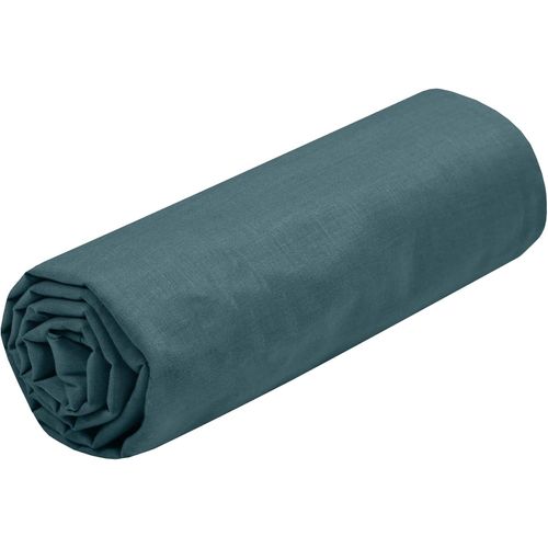 Tianyi-Stof - Drap Housse -Taille 90x190 Cm Grand Bonnet 30 Cm -100% Coton Certifié Oeko-Tex - Couleur Eucalyptus -Modèle Eden - Linge De Lit Pour Maison - Doux Et Confortable Pour Nid Douillet