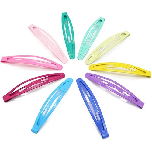 Caypp-10pcs Barrettes À Cheveux Fille,6 Cm Barettes Cheveux En Métal,Snap Cheveux Clips Simple,Épingle À Cheveux Mignonne Pour Enfant,Accessoires De Cheveux,Barette Pour Cheveux Femme 