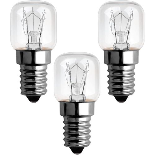 Ampoule Four 300 Degres E14 Dimmable,AC220V-240V,Ampoule four E14 T22,85LM Blanc Chaud 2300K,E14 Petit Culot à Vis Pygmy Lamps Pour Micro-ondes,Four,Lampe à sel,3 Unité