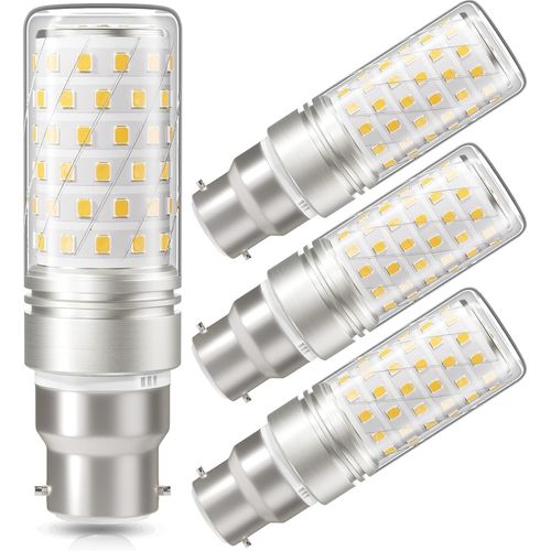 Kalanka-Ampoule Led B22, 10w Ampoule Maïs Led Équivalent 130w Lampe Halogène, Blanc Neutre 4000k, 1400lm, Non-Dimmable, Culot À Baïonnette B22 Maïs, Lot De 4