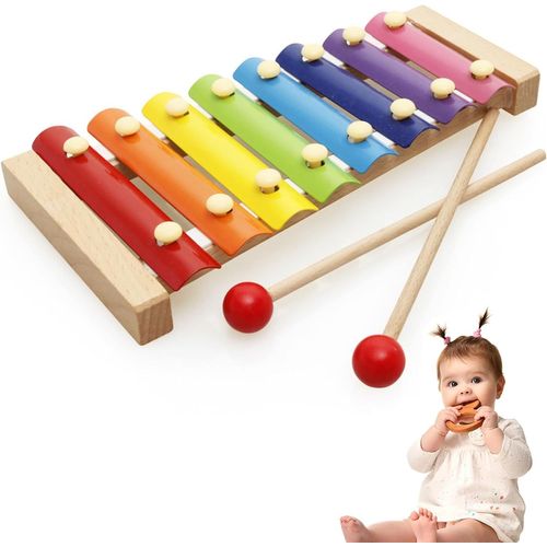 Kalanka-Xylophone,Xylophone Pour Enfants,Xylophone Bebe Avec 2 Maillets, Xylophone En Bois,Musique Xylophone En Bois,Instrument De Musique Bébe,Instruments De Musique Éducatifs,Cadeaux Pour Enfants