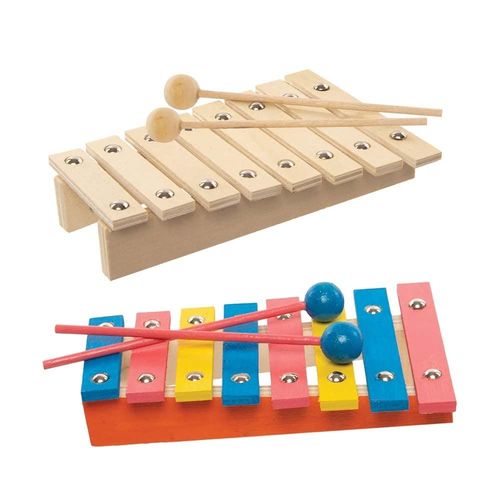 Kalanka-Fe598 Artisanat De Xylophone En Bois - Lot De 2, Fabriquez Vos Propres Instruments De Musique, Jouets En Bois Pour Enfants, Peignez Vos Propres Objets D'artisanat En Bois