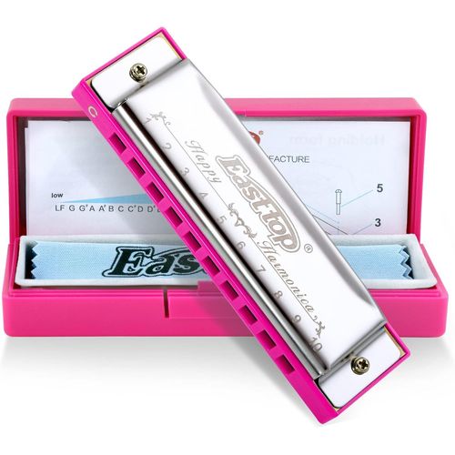 Kalanka-East Top - Harmonica Diatonique 10 Trous En Do Pour Débutants, Enfants, Étudiants, Avec Étui De Transport, Chiffon De Nettoyage Et Manuel (Français Non Garanti)