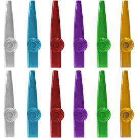 Kalanka-Kazoo Lot De 14 Instruments De Musique En Alliage D'aluminium, 7 Couleurs, Pour Fêtes, Cadeaux, Flûte Nasale Pour Enfants Et Amateurs De Musique