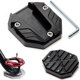 Kalanka-Support Béquille Moto, Bequille Moto Élargissement Du Pied Plaque De Béquille Plaque Extension De Béquille Coussin Support De Plaque Extension De Béquille Latérale Moto
