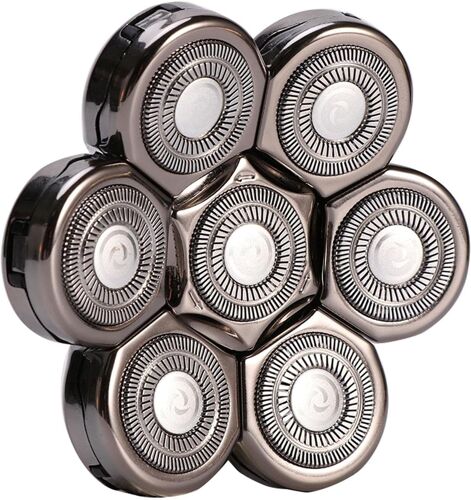 7 Pcs Electric Razor Heads Washable Floating Blade Replacement For Men (Silver)