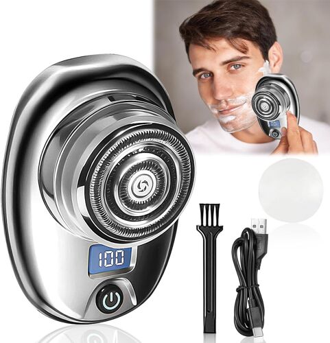Mini Rasoir Électrique Portable Pour Homme : Lavable, Usb, Indicateur De Puissance, Rasoir Humide Et Sec Pour La Maison, La Voiture Et Les Voyages