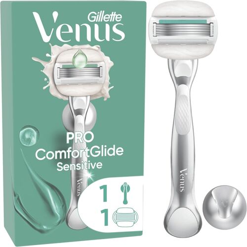 Rasoir Pour Femmes Pro Comfortglide Sensitive, Manche , Cartouche De Recharge A 5 Lames Et Bande Lubrifiante Contre La Peau Sèche, Rasage Doux Même Des Peaux Sensibles