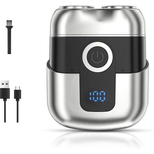 Mini Rasoir Électrique, Rasoir Électrique De Voyage Pour Hommes, Écran Lcd Usb Rechargeable Rasoir Magnétique Portable Silencieux Et Lavable Pour Maison, Bureau, Affaires