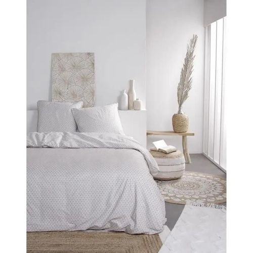 Parure De Lit Today 2 Personnes Imprimé Beige 220x240 Cm