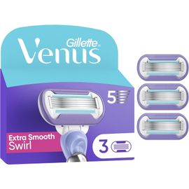 Asfasfq-Gillette Venus Lot De 3 Recharges De Rasoir Pour Femmes Extra Smooth Swirl, Authentiques, Cartouches A 5 Lames Pour Un Rasage Doux Même Des Zones Difficiles, Bande Lubrifiante Pour Protéger L 