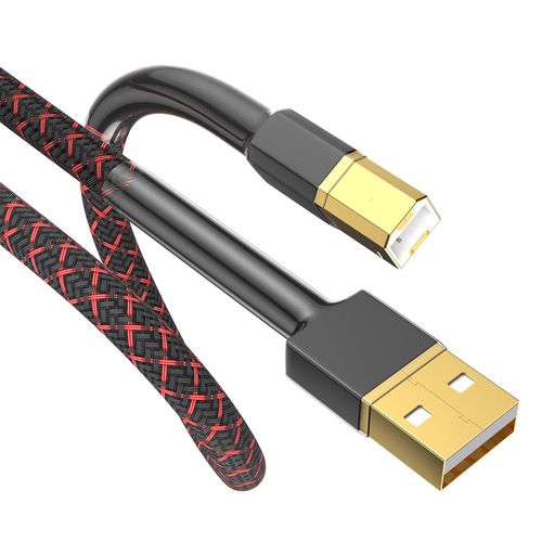 TIANYI-Câble USB HiFi - 2 m - USB-A vers USB-B Dac A-B - Câble audio USB - Câble d'imprimante - Câble numérique USB pour streaming audio, Dac et ordinateur, carte son, décodeur, amplificateur,