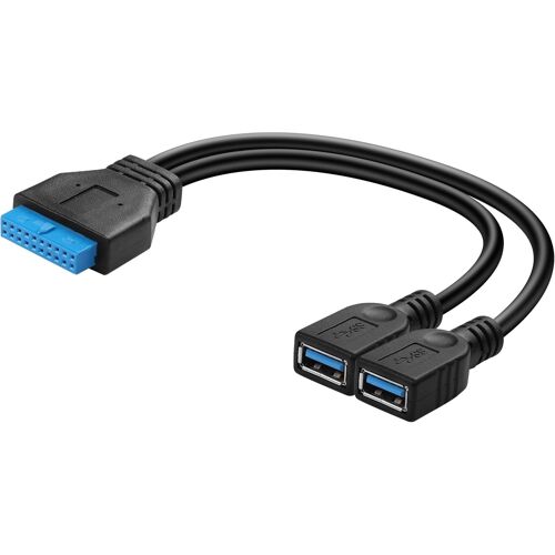 KALANKA-Câble répartiteur double USB 3.0 vers carte mère 19/20 broches Y USB 3.0 A femelle vers 20 broches femelle adaptateur de transmission de données sygn 5 Gbp/s