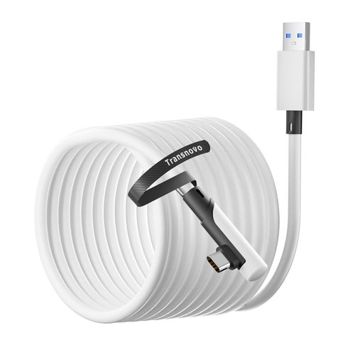 KALANKA-Câble Link USB 3.2, 5 mètres Compatible avec Meta/Oculus Quest 3/2/Pro et Pico4/Pro Accessoire et Steam VR, 5 Gbps de Transfert de Données à Haute Vitesse, Gameplay Fluide