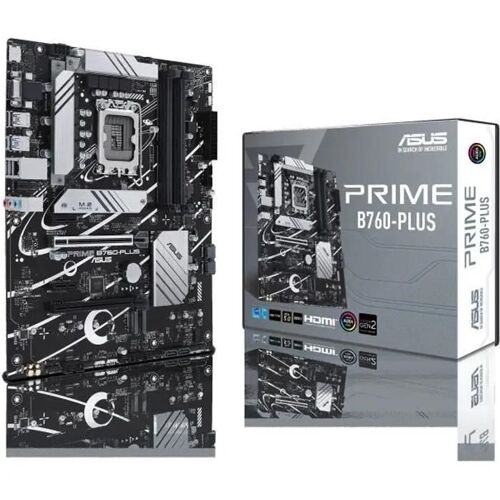 ASUS PRIME B760-PLUS - Carte-mère - ATX - Socket LGA1700 - B760 Chipset - USB-C 3.2 Gen 2x2, USB-C 3.2 Gen 1, USB 3.2 Gen 2, USB 3.2 Gen 1, USB4 - 2.5 Gigabit LAN - carte graphique embarquée...