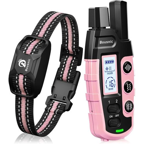 Eryi-Collier De Dressage Pour Chien De 3000m Avec Télécommande Pour Chiens De 3 À 55 Kg Rechargeable Collier Électronique Étanche Avec Bip(1-8), Vibration(1-16), Double Vibration (1-16)
