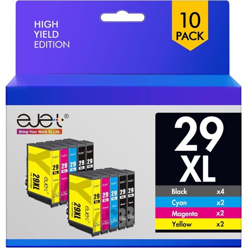 29Xl Compatible 29 29Xl Ink Cartridge For Expression Home Xp-235 Xp-255 Xp-245 Xp-345 Xp-352 Xp-445 Xp-452 Xp-432 Xp-335 Xp-342 Xp-442 (Black Cyan Magenta Yellow, 10-Pack)