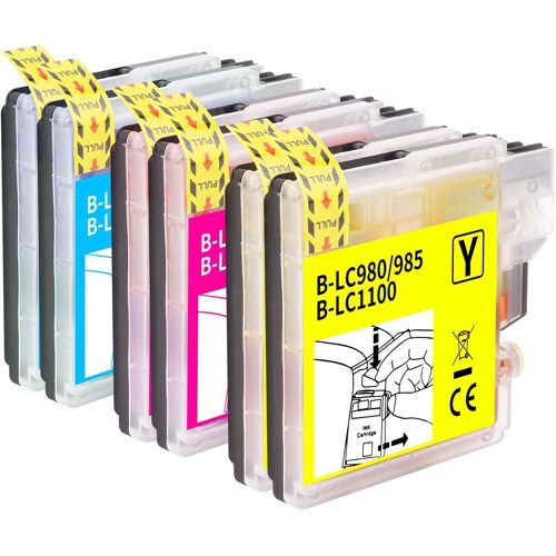 LC980XL LC985XL LC1100XL Cartouche Compatible pour Cartouche Brother LC1100 Brother LC985 pour Brother DCP195C 145C 165C 185C 6690CW 375CW MFC 250C 5890CN 490CW 5895CW 6490CW 255CW 490CW