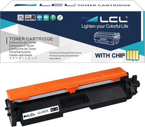 Cartouche de Toner Compatible 17A 217A CF217A CF227A (1-Pack Noir) Remplacement pour HP Laserjet Pro M102 M102a M102w Laserjet Pro MFP M130 M130a M130fn M130fw M130nw M132 M132a M132fn M132fp