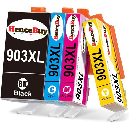903XL Cartouches d'encre for Cartouche HP 903 XL Compatible avec HP OfficeJet Pro 6970 6960 Officejet 6950 6960 All-in-One Imprimante Grande Capacité (Noir Cyan Jaune Magenta, 4 Pack)