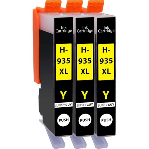 3 Cartouches d'encre avec Puce Compatible avec HP 935 935XL Jaune pour HP OfficeJet 6200 6230 6235 6239 6800 6812 6815 6820 6822 6825 6830 6835
