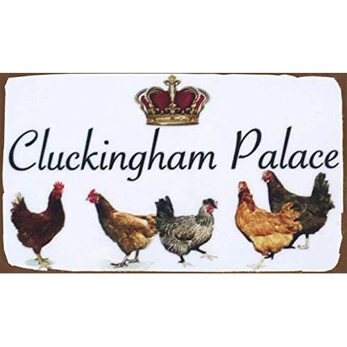 Eryi-Cluckingham Palace - Plaque Murale Ou À Suspendre Pour Poulailler - 20,3 X 30,5 Cm