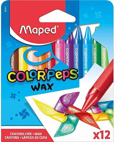 M861011 ¿ Color Peps Wax, 12 Crayons Cire