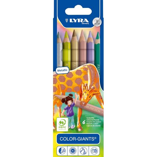 Color Giants Etui 6 Crayons De Couleur Metallic