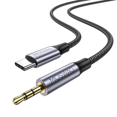 KALANKA-USB C à 2,5 mm Câble, USB C à 2,5 mm TRS HiFi Nylon Auxiliaire Tressé Cable pour AKG K490 NC K545 Y45BT Y50 Y40 QC25 OE2 OE2I AE2 E2I TELOR¿Veuillez Noter : la charge n'est pas prise en charg