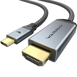 ERYI-Câble Usb C Vers Hdmi 4K@60Hz, 1M [Plaqué Or, Câble Tressé], Compatible Con Thunderbolt 3/4, Iphone 16/15 Series, Macbook Air/Pro, Ipad Pro, Surface, Dell, Hp
