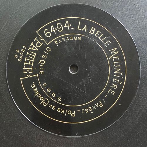 Disque Vinyle 78 Tours Rpm 21cm Pathe 6494 & 6721 Double Face Fendu