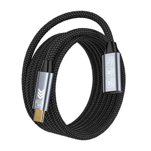 APT-20Gbps Rallonge USB C 3 Mètres,Câble Rallonge USBC 3.2 Gen2x2 240W 5A,Câble d'extension USB Type C Mâle et Femelle 4K@144Hz 5K@60Hz pour Thunderbolt 4,Dell XPS
