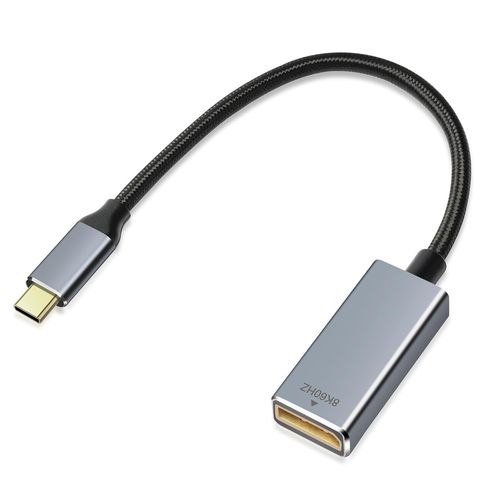 TYE-Câble DisplayPort, 8K 1.4 32.4Gbps Adaptateur USB C vers Femelle DisplayPort Supporte 4K@60Hz/120Hz/144Hz, 2K@120Hz/240H, 8K@60Hz pour MacBook Pro/Air M1/M2 iPad Pro/Air, XPS, Galaxy S8-S24
