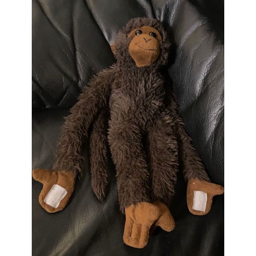 Doudou peluche singe marron long bras et longue jambe pia international soft toys 35cm scratch