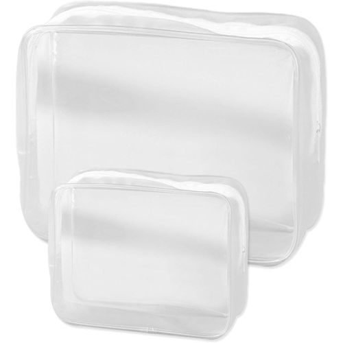 Sac Cosmétique Transparent 2 Pièces, Trousse De Toilette Portable, Sac De Rangement Étanche, Sac De Rangement De Voyage, Sac De Papeterie, Sac De Rangement Polyvalent[Z3062]