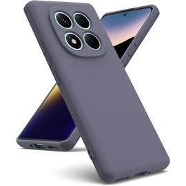 Case Compatible With Xiaomi Redmi Note 14 Pro 5g/Poco X7 5g, [Liquid Silicone Case] [Microfiber Interior] Soft Rubber Cases Shockproof Protective Bumper - Lavender Grey