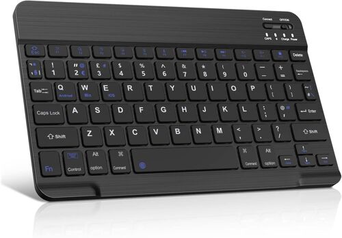 KAL-Clavier Bluetooth Sans Fil Léger Et Fin Pour Ios Ipad, Ipad Pro, Ipad Air, Mac, Tablette Android Samsung Galaxy, Xiaomi Pad 5, Huawei, Lenovo, Noir