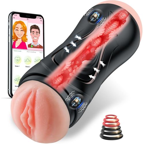 Jgd-Sex Toy¿S Homme Masturbateurs Masculins - Sex Toy Masturbâteur Homme Mains Libres Avec Vaginette Ultra Réaliste, Masturbateur Sextoy Jouet Adulte Avec 9 Modes De Vibration & Double Canal De Vibra