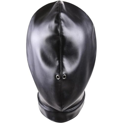 Capuche Bdsm Avec Corde,Masque De Bondage Ajustable En Similicuir,Masque En Cuir Fétiche Avec Narines Respirantes,Accessoires Sm Pour Hommes Et Couples,Jouet Sexuel Érotique