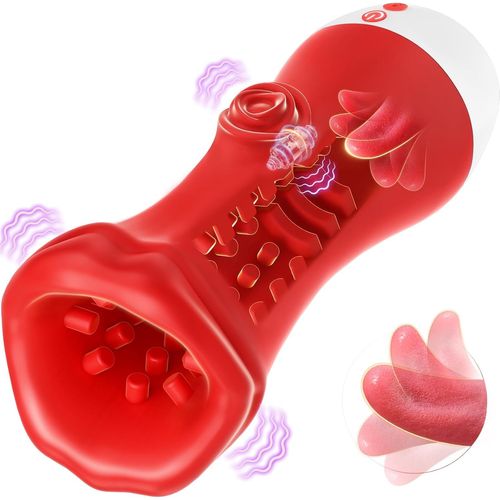 Masturbateurs Masculins Sex Toy¿S Homme,Masturbateur Automatique Sex Toys Avec 9 Vibrations 9 Léchage De Langue,Masturbeuse Homme Sextoy 3d Vaginette Ultra Réaliste Masturbâteur Sextoys.[K183]