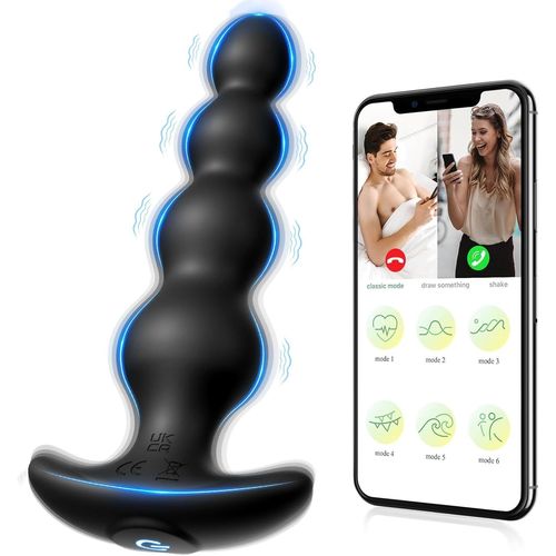 Plug Anal Vibromasseur Sex Toys-14cm Extenseur Plug Anus Plaisir Pour Hommes,Femmes Et Couples,Jouet Sexuel Plug Anale Est Livré Avec 9 Modes De Vibration Et App Caractéristique,Étanche Ipx6